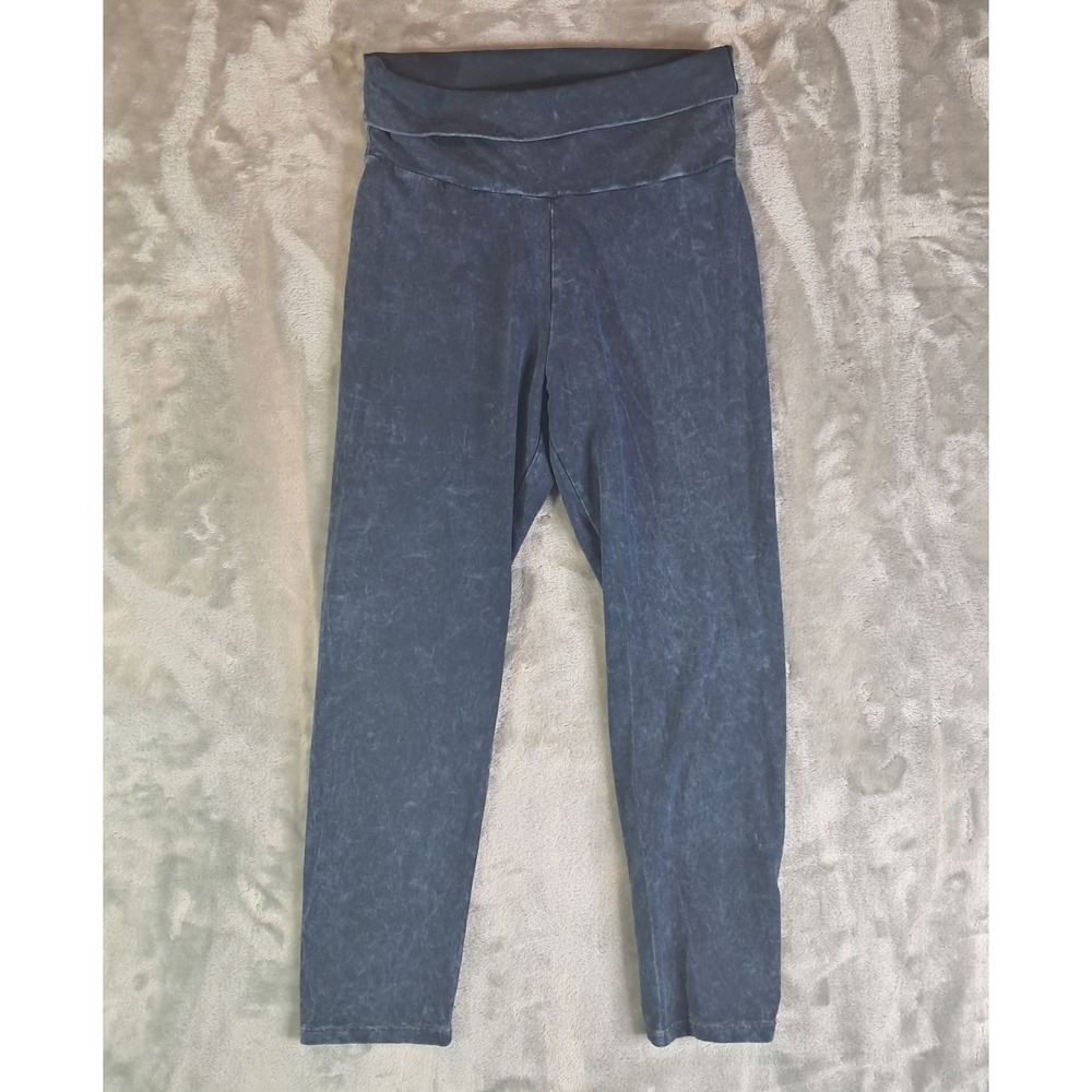 Chatoyant Leggings Size Small S Mineral Wash Blue High Waist Foldover Yoga Pants